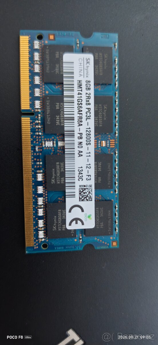Ddr3 paměť 8gb SK hynix 1600mhz