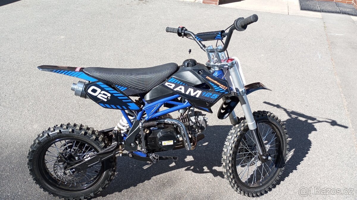Pitbike MiniRocket 125ccm,čtyřtakt,téměř nejetá 17a14kola