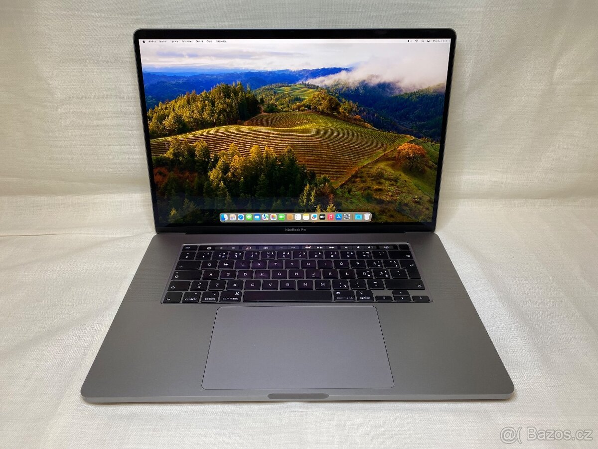16 Apple MacBook Pro i7 2,6GHz 6jádro SSD 512/16GB ZÁRUKA