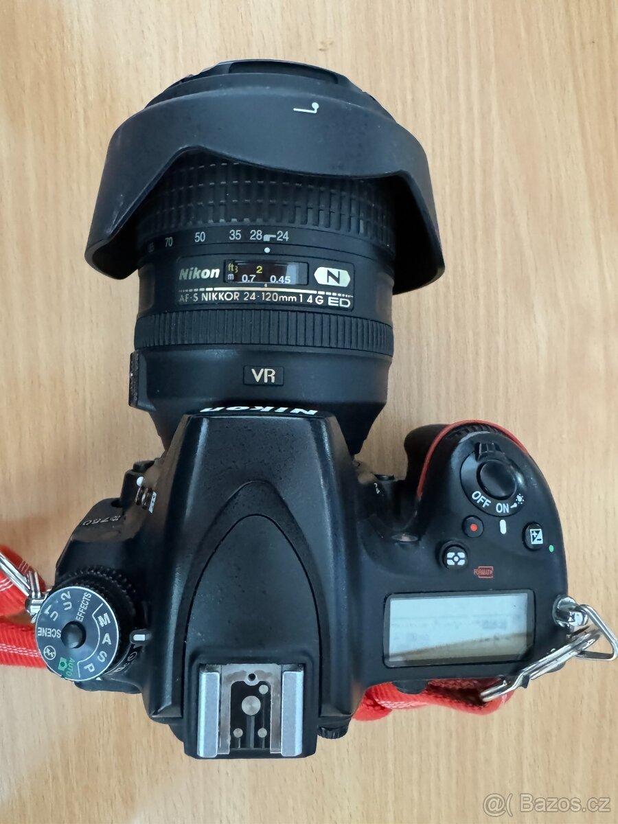 Nikon D750 + Nikkor 24–120 mm f/4G ED VR + příslušenství