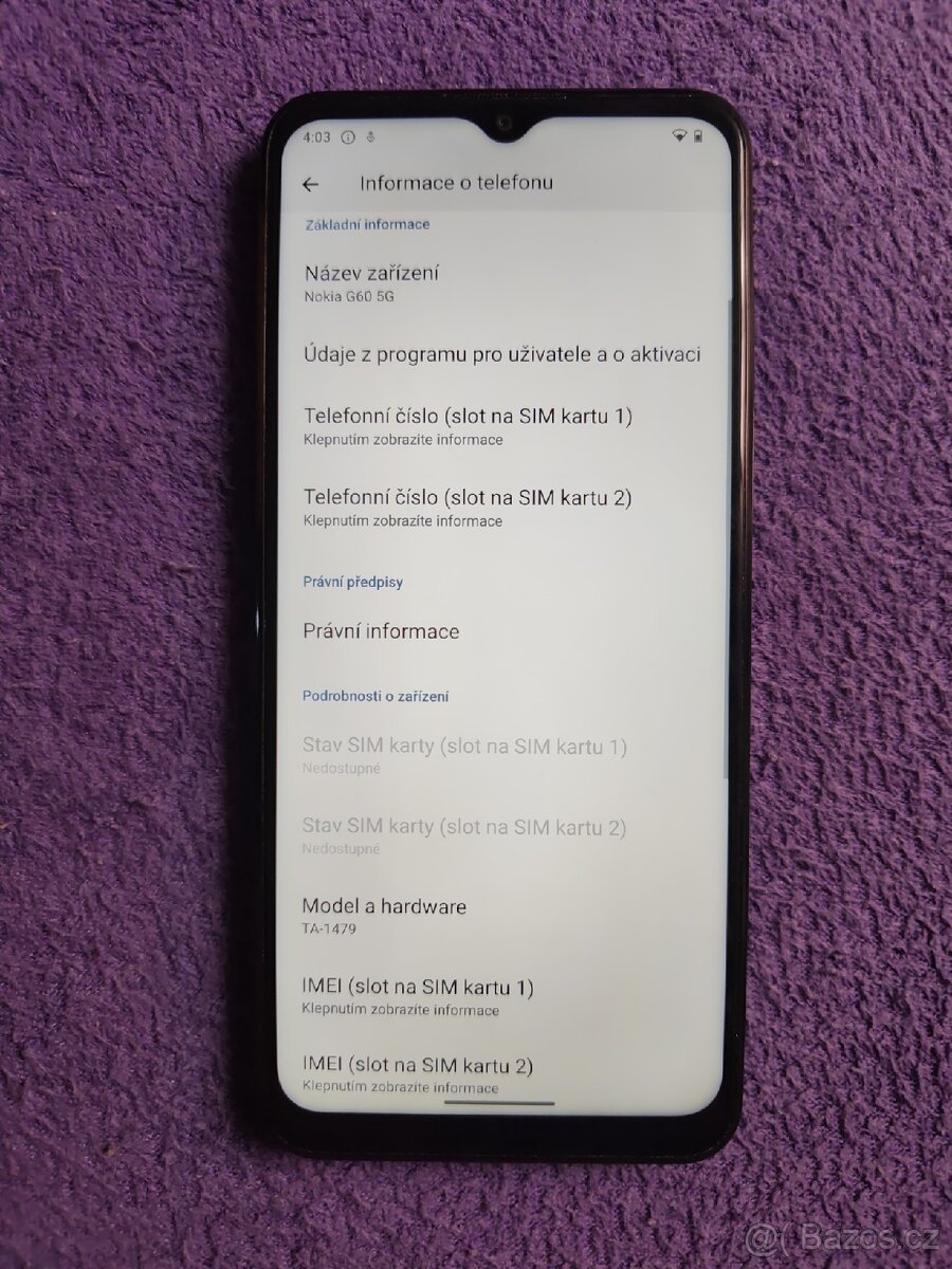 Prodám tento mobil Nokia G60 5G