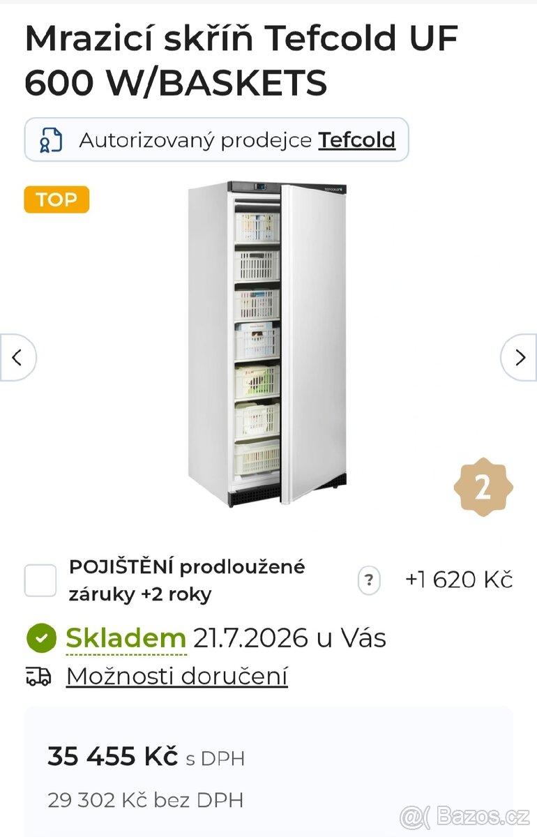 Mrazicí skříň Tefcold UF 600 W/BASKETS
