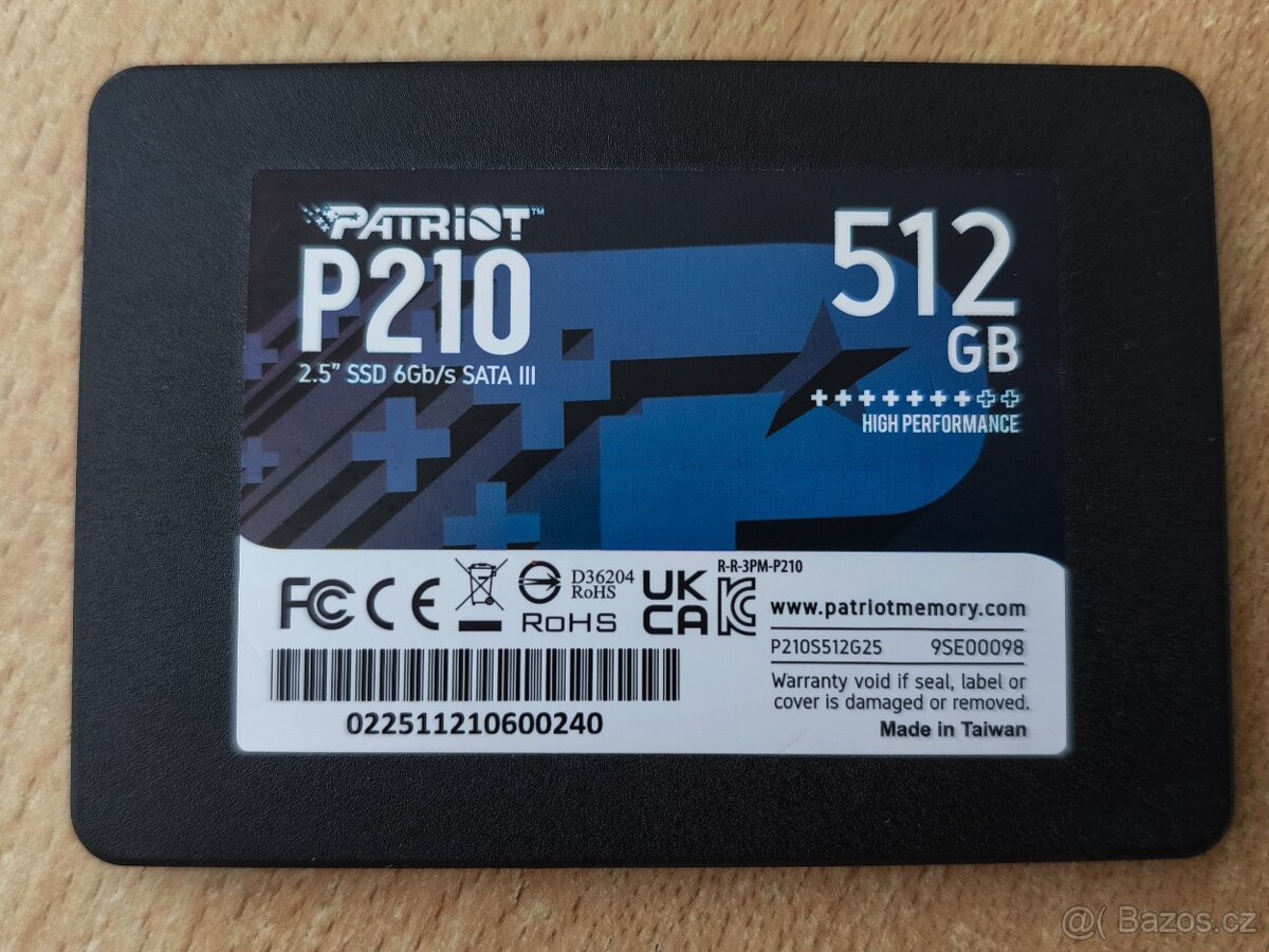 Ssd 512gb patriot p210