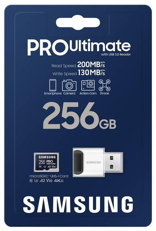 Paměťová karta Samsung PRO Ultimate SDXC Card 256GB UHS-I U3