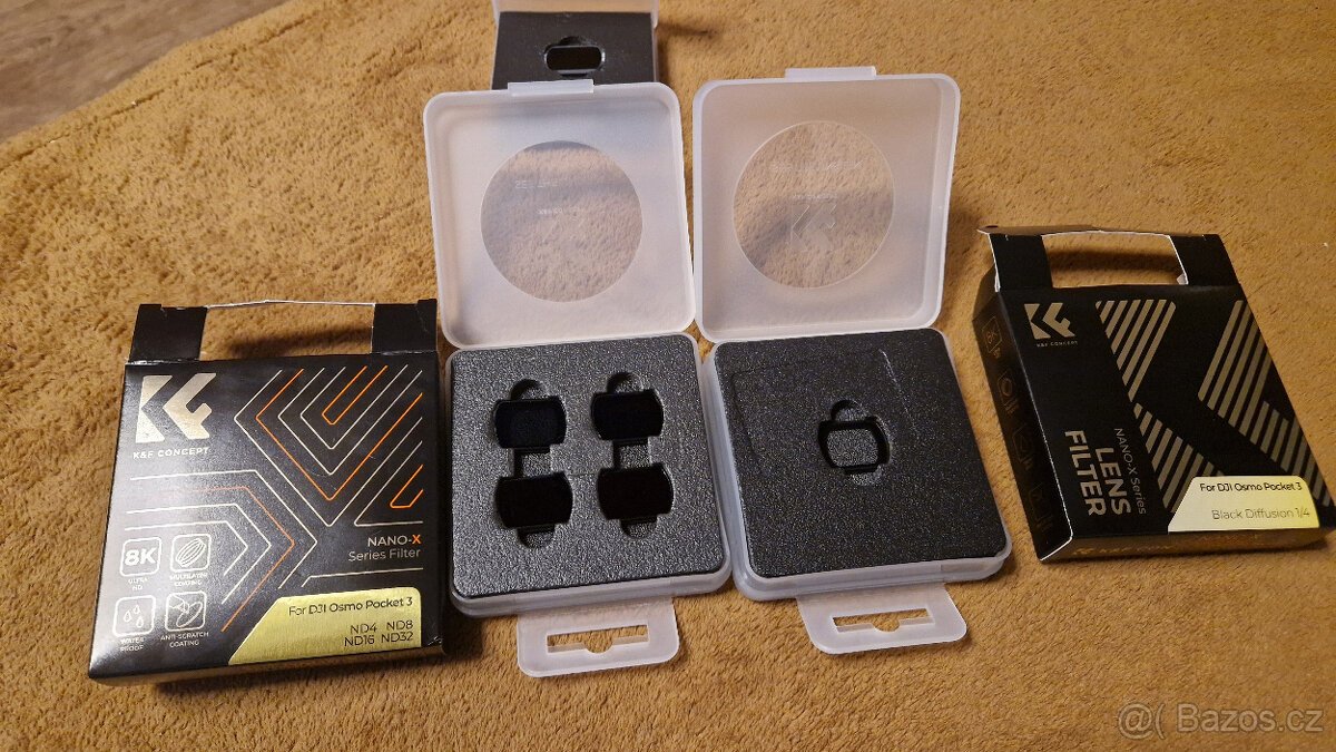 DJI Osmo Pocket 3 – ND filtry K&F + Black Mist + Tilta ND64