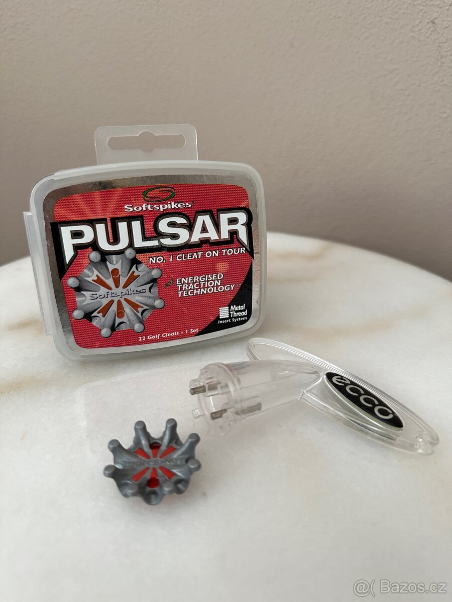 Golfové spiky Softspikes Pulsar s klíčem
