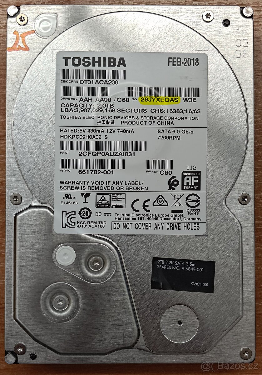 Toshiba 3.5" HDD - 2TB - DT01ACA200 #25