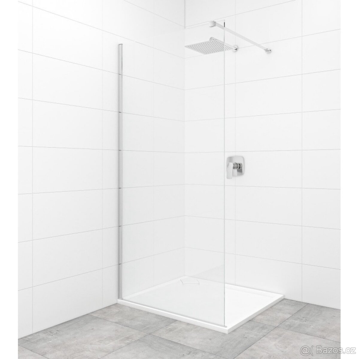 Walk-In zástěna 140cm X 197cm Sklo 6 mm
