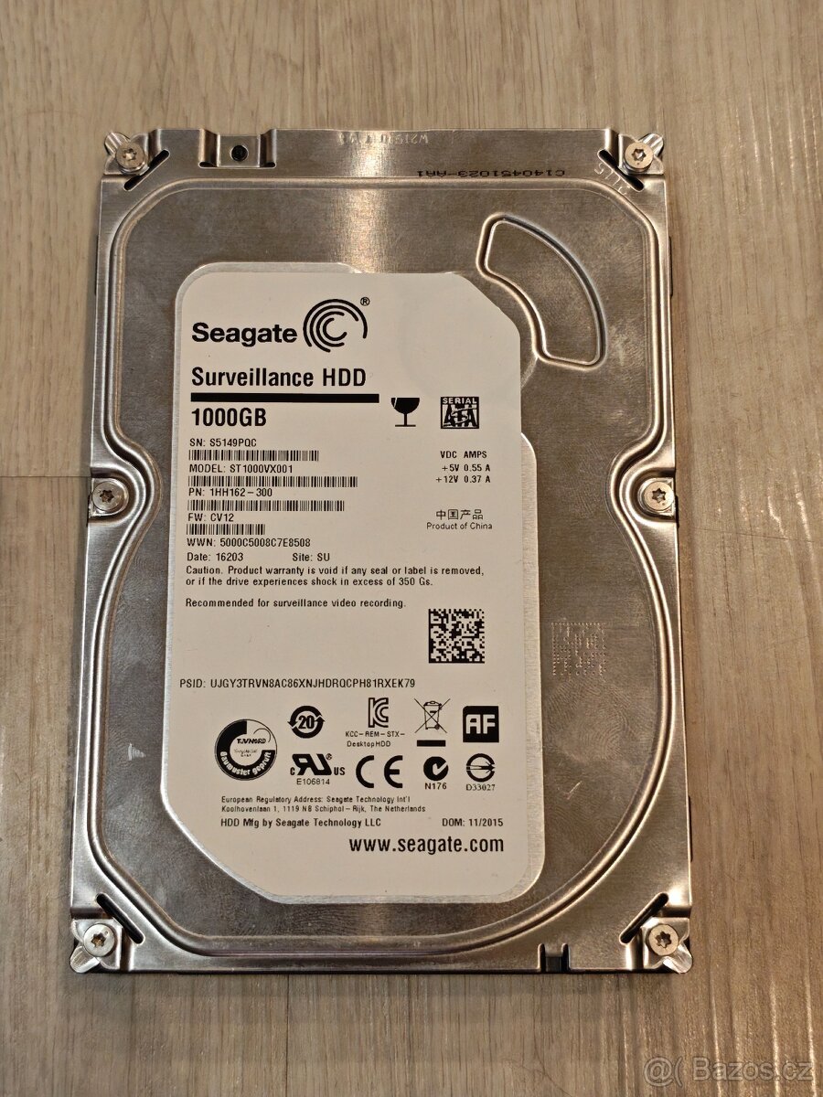 2ks 1TB HDD 3.5" SATA3 (SEAGATE, WD)