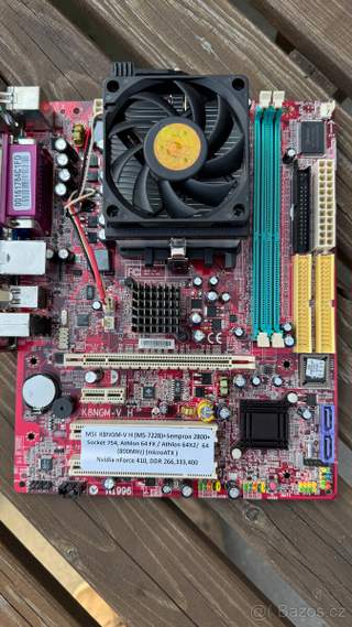 MSI K8NGM‑V H (MS‑7228) + AMD Sempron 2800+ – plně funkční
