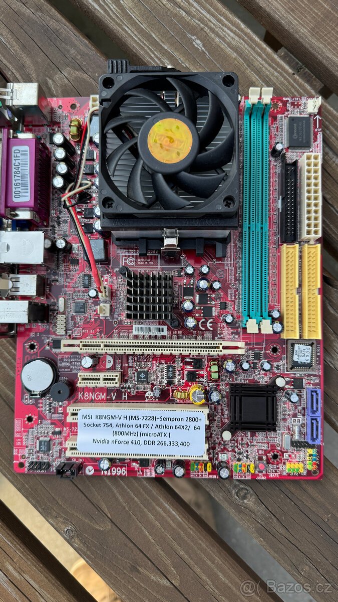 MSI K8NGM‑V H (MS‑7228) + AMD Sempron 2800+ – plně funkční