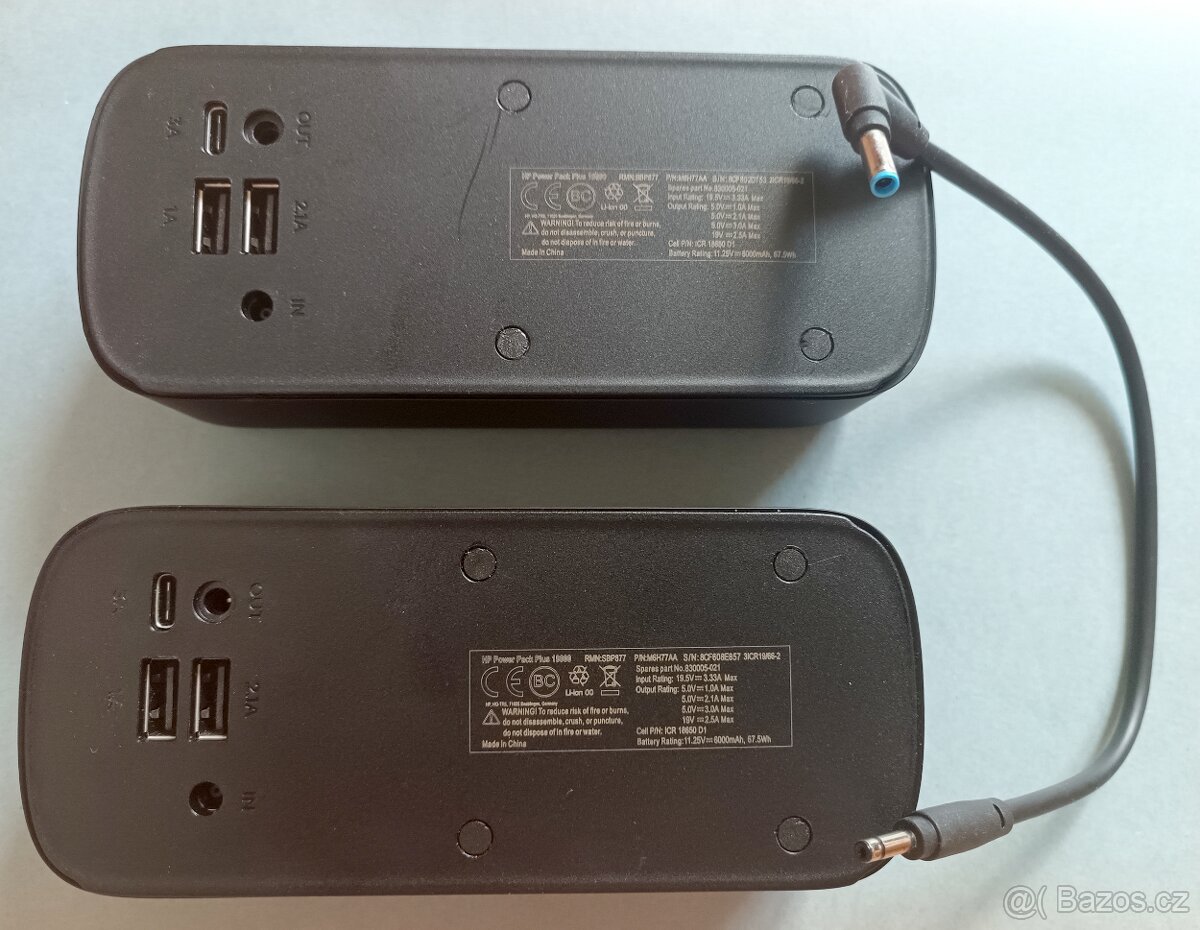 2ks 67.5Wh powerbank a 65W HP nb napaječ