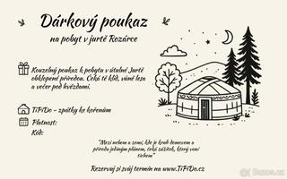 Dárkový poukaz na pobyt v jurtě TiPiDo u Ještědu