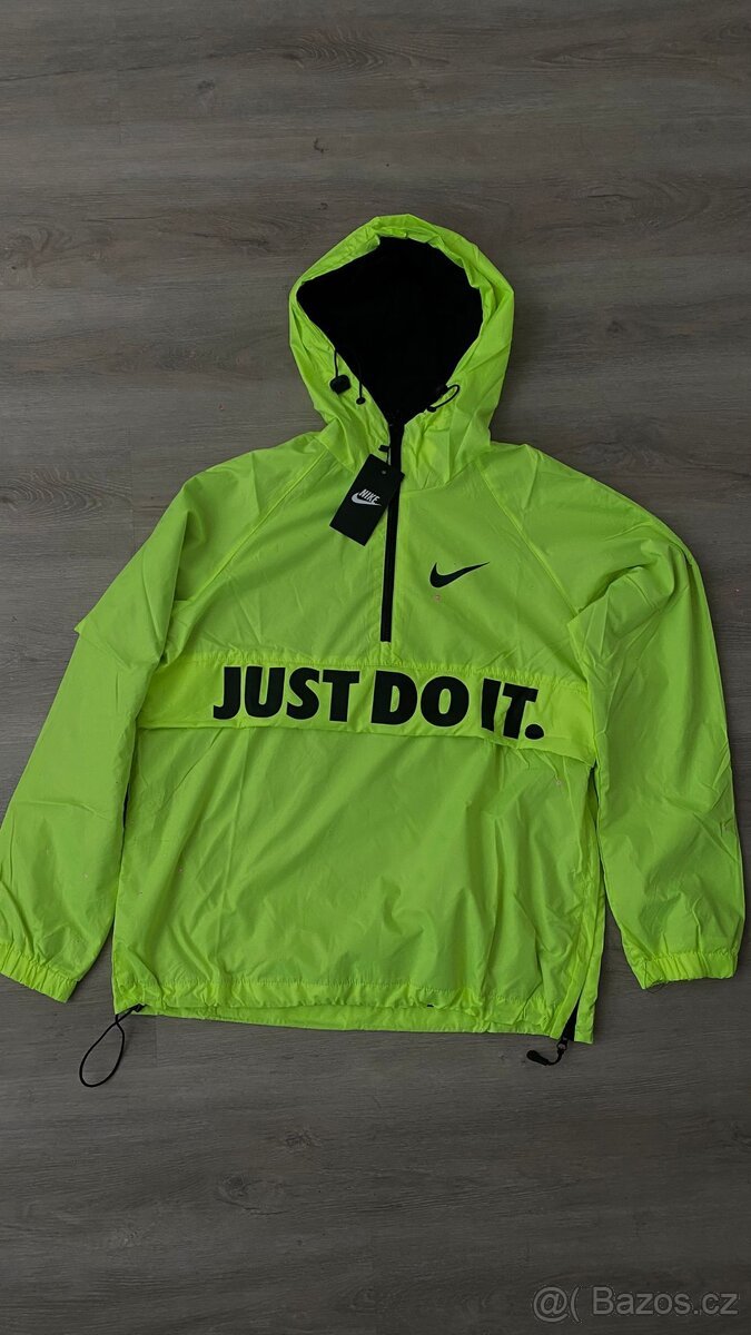 Pánská větrovka Nike Anorak "Just Do It" – Neonová – XL
