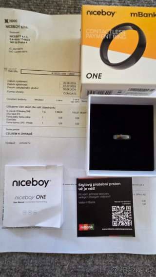 Nový prsten Niceboy One Ring Onyx Black, velikost 10