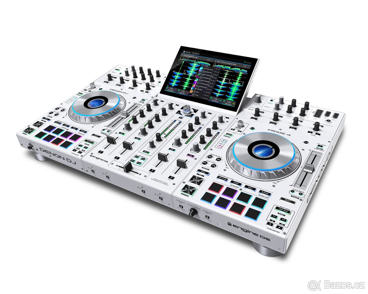 DENON DJ PRIME 4+ white, 2 roky, STAV, včetně case