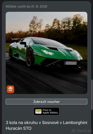 Voucher na jízdu v Lamborghini