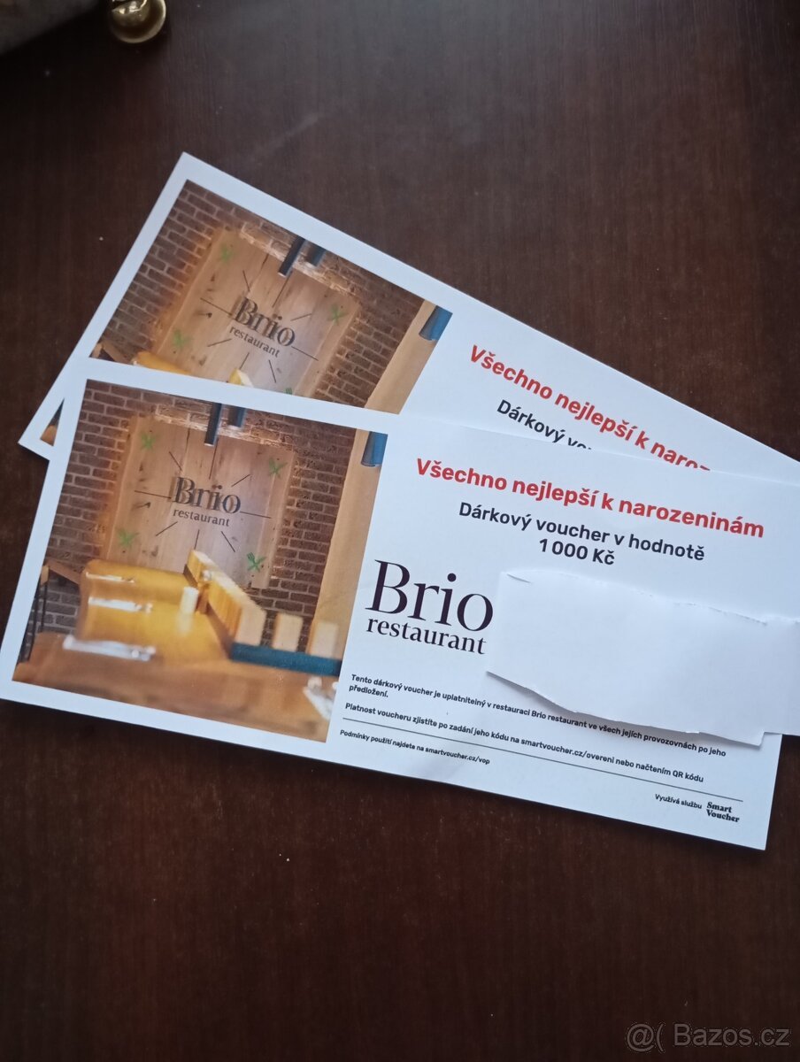 Voucher do Restaurace Brio