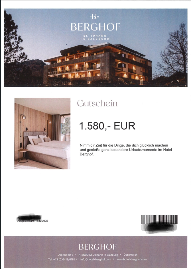 Hotel Berghof 4S Rakousko – voucher 1 580 €