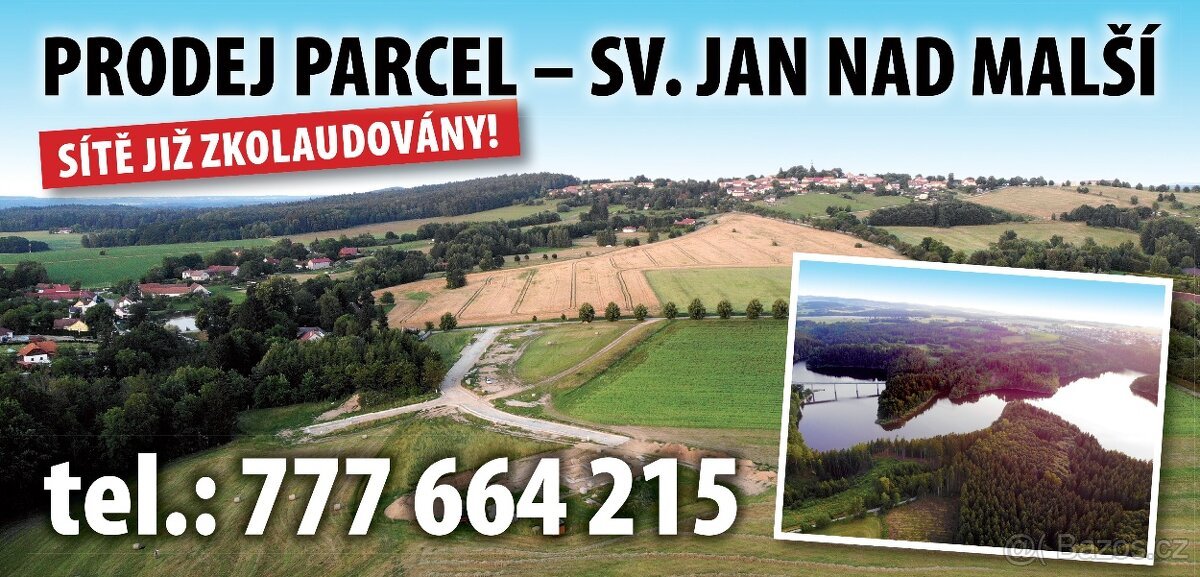 Pozemek Svatý Jan nad Malší - 1437 m2
