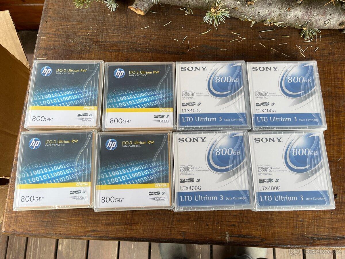 LTO-3 Ultrium kazety – 800 GB – nové (HP + Sony)