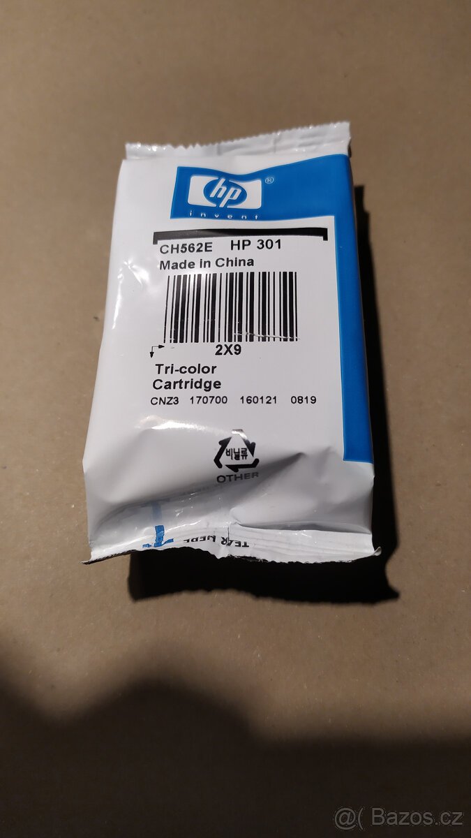 Originální cartridge HP 301 Tri-color CH562E nerozbalená