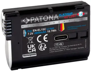 PATONA baterie pro Nikon EN-EL15C 2600mAh Platinum, záruka