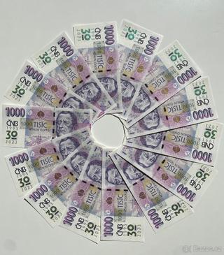 1000Kč s přítiskem R61/R62/R83/R90/R95/R96