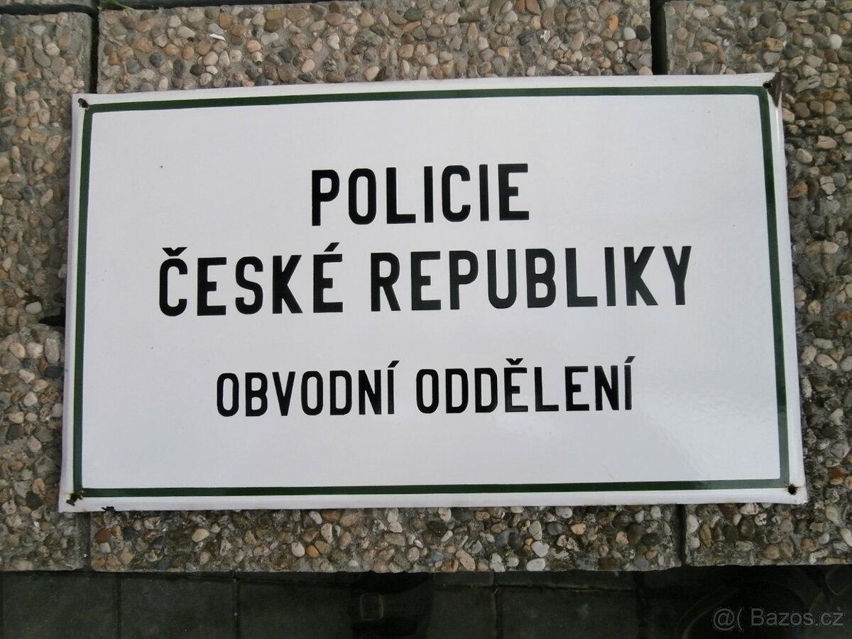 Smaltovaná cedule POLICIE ČR za 1.000 kč
