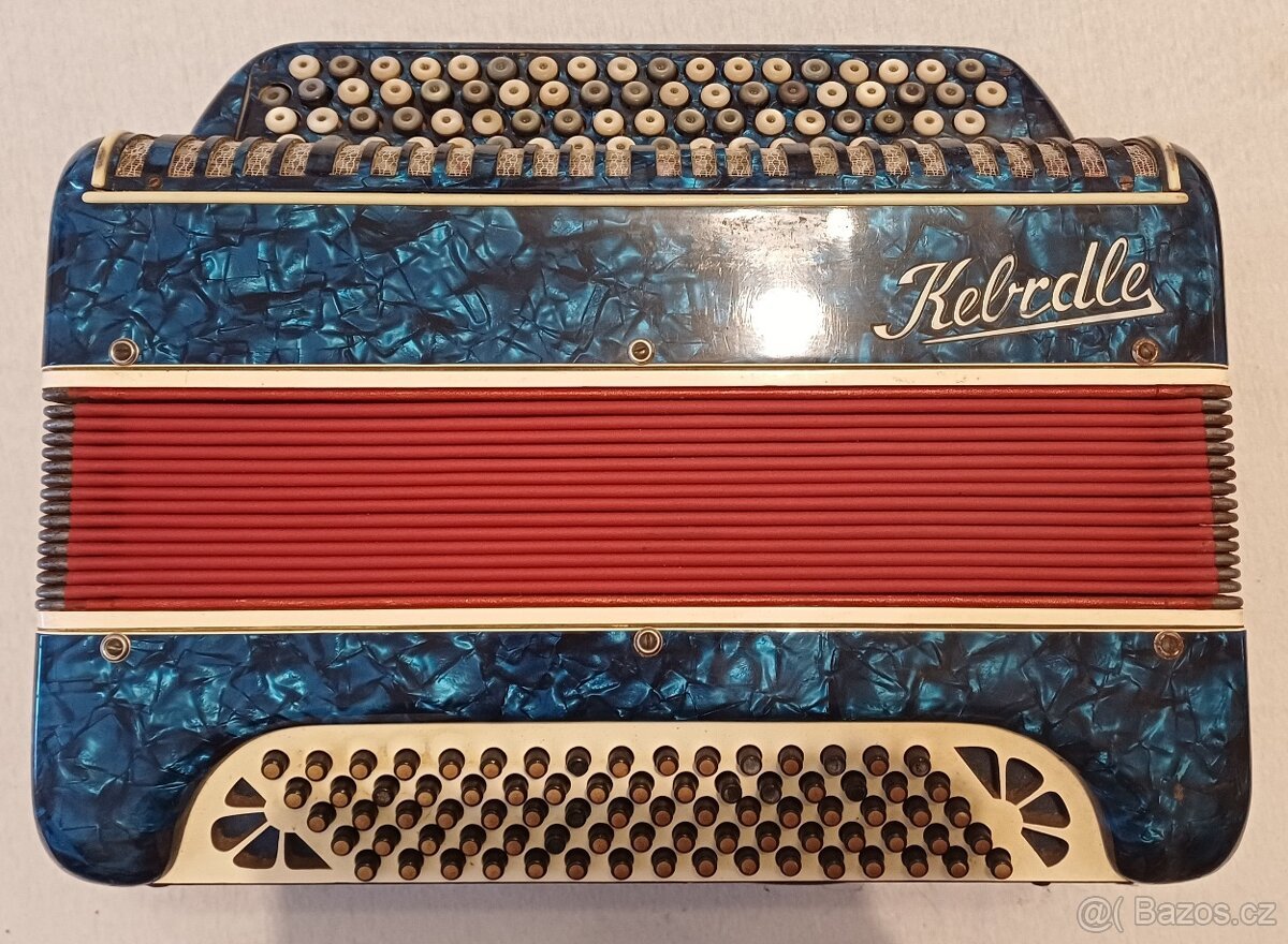 Akordeon, historická knoflíková harmonika KEBRDLE