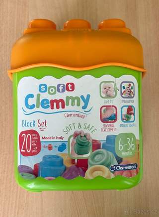 Clementoni Soft Clemmy – měkké kostky, 19 ks