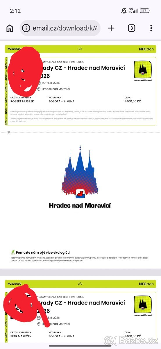Vstupenka na sobotní Hrady Cz Hradec nad Moravicí