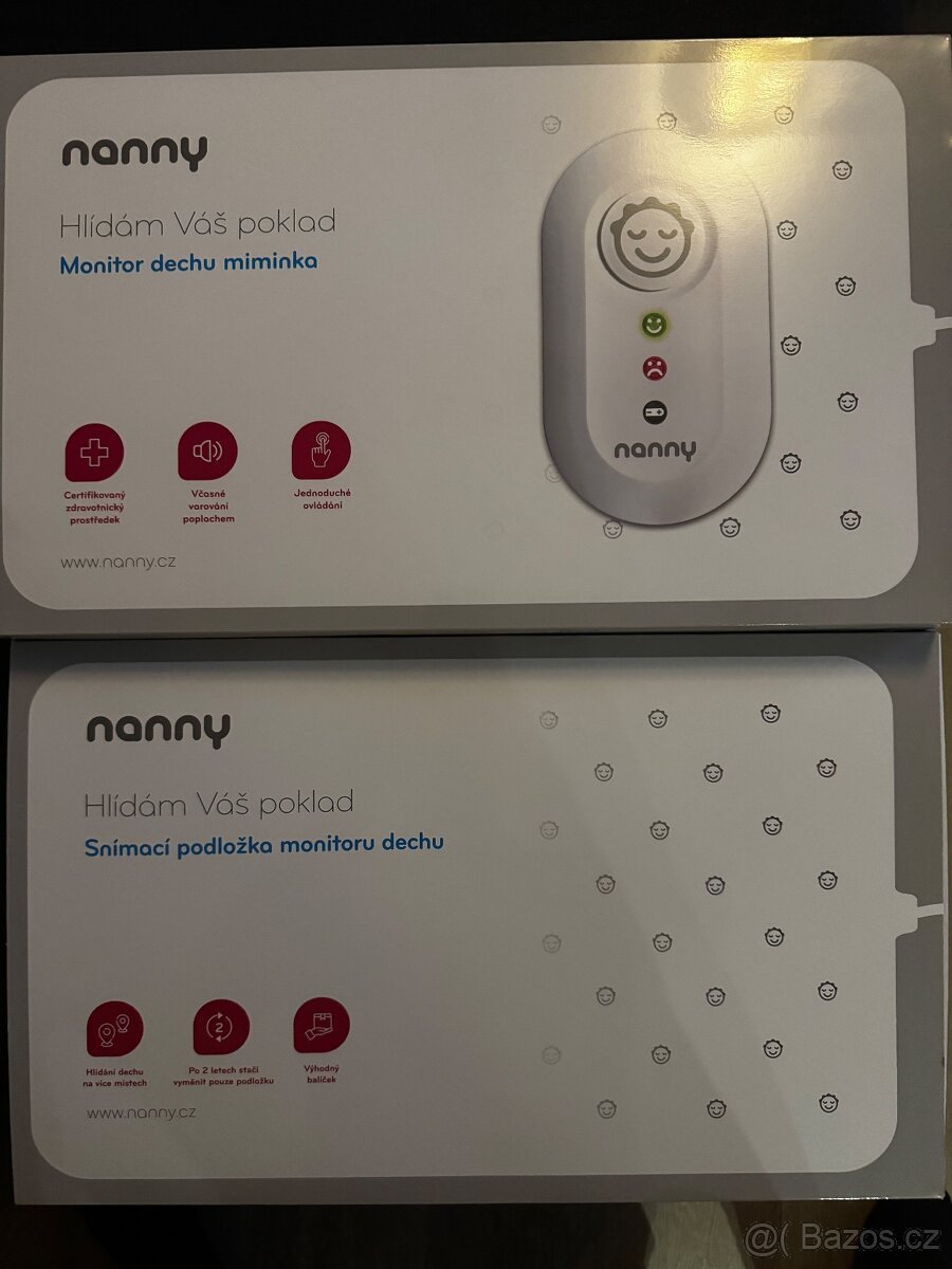 Jablotron BM-02 Monitor dechu miminka se dvěma podložkami