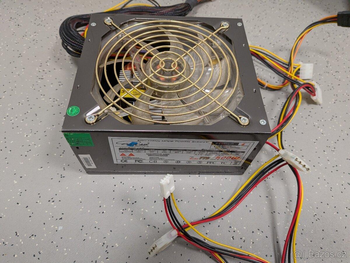 Podsvícený zdroj Eurocase ATX-500 JSP 500W
