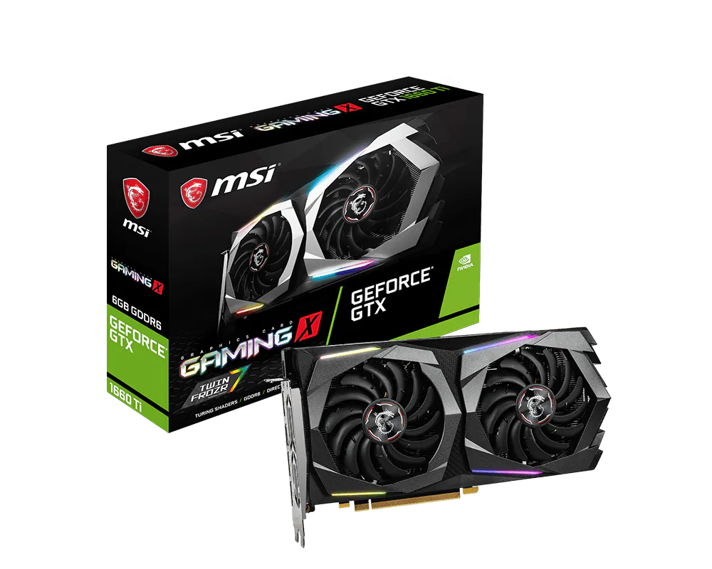 Grafická karta, MSI GeForce GTX 1660 Ti GAMING X, ARGB