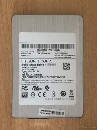 SSD disk Liteon 2.5" - 256GB SSD