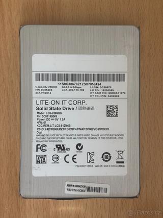 SSD disk Liteon 2.5" - 256GB SSD