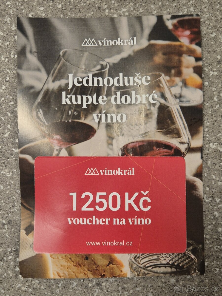 Slevový kupón/voucher na vinokral.cz na 1250 Kč.