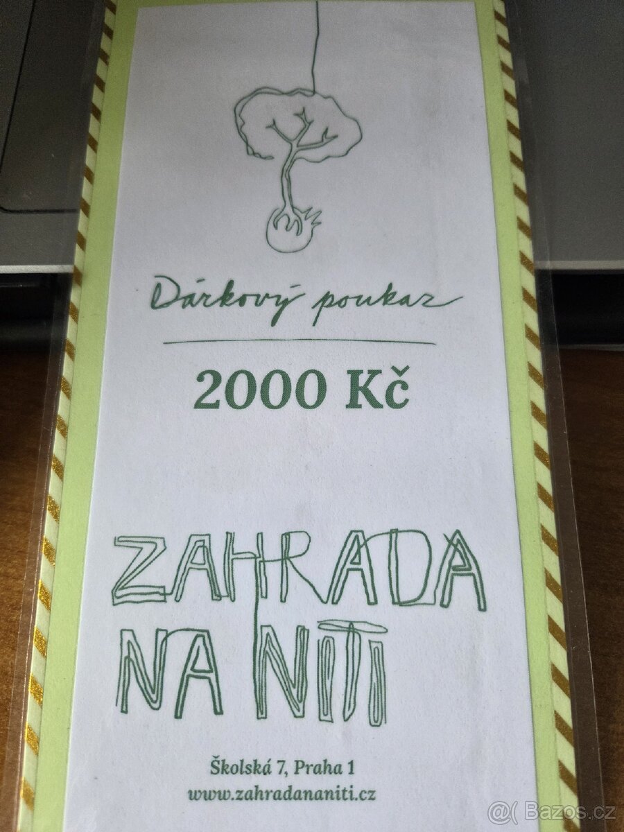 Dárkový poukaz ZAHRADA NA NITI