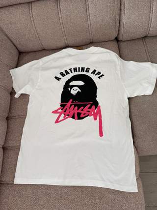 Triko bape x Stussy