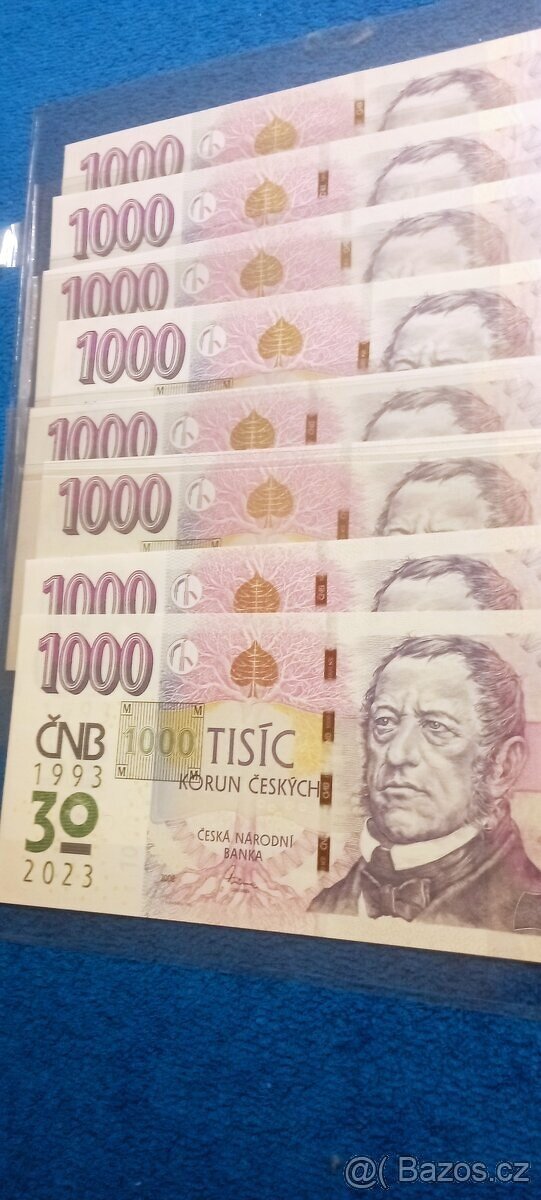 1000 Kč s přítiskem