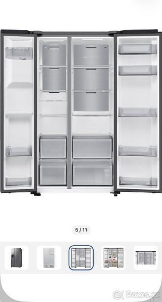 Americká lednice Samsung RS68A884CSL/EF – stříbrná, stav