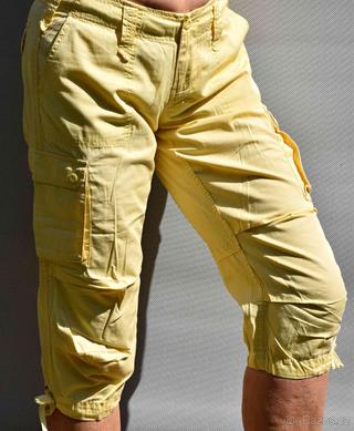 Bermudy žluté Love und Peace, Askley Paris, HS Jeans vel.M