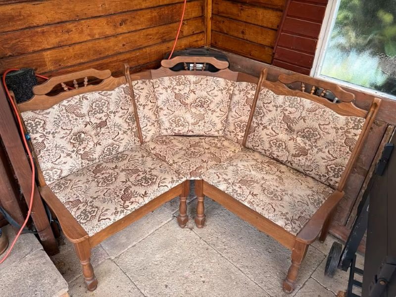 Lavice rohová s úložným prostorem - 100 x 100 cm