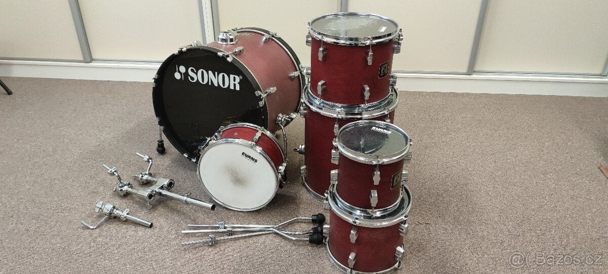 6ti dílná sada Sonor 2001 vine red shellset