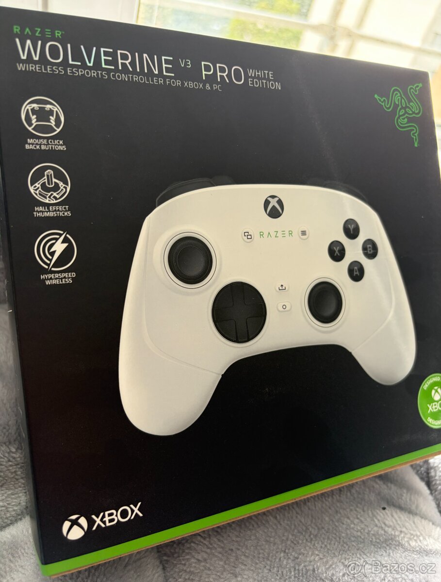 Razer Wolverine V3 Pro White/Bílý NOVÝ, ZAPEČETĚNÝ