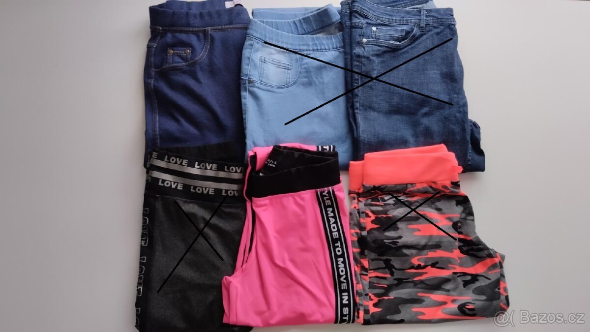 DÁMSKÉ / DÍVČÍ DŽÍNY,LEGÍNY - vel. M-L-XL-XXL