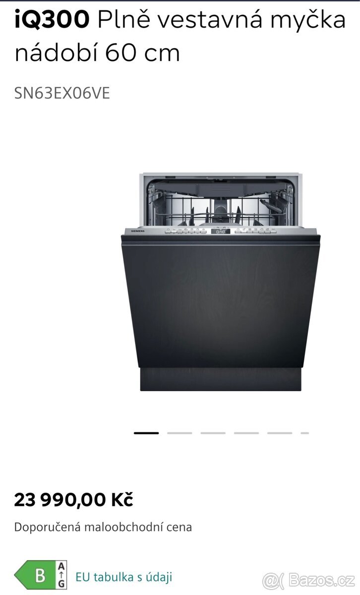 Nová myčka SIEMENS SN63EX06VE s autoOpen dry - 2 roky záruka