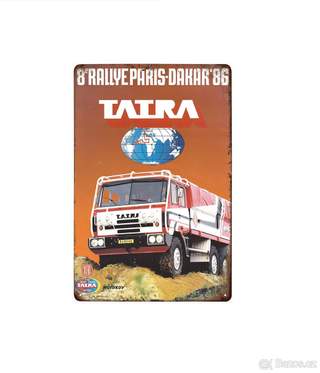 cedule plechová - Tatra T815: Rallye Paris-Dakar 1986