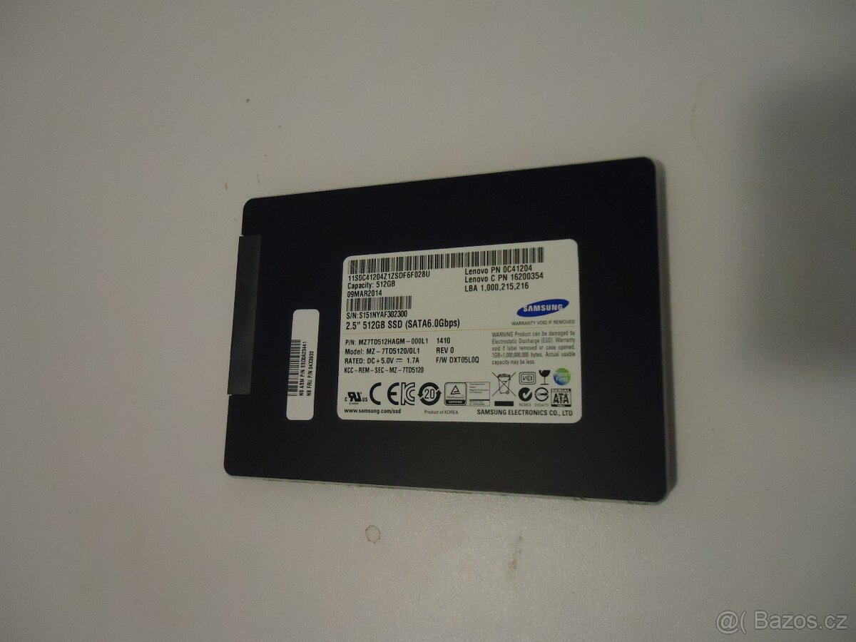 SSD Samsung 512GB 2,5"